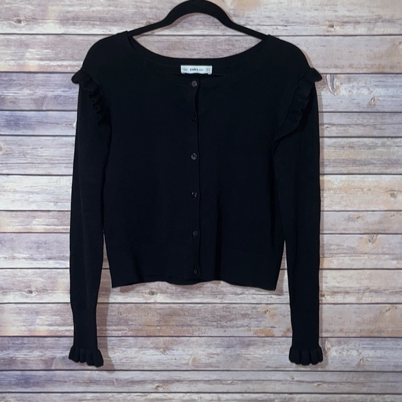 Ruby Red Femme – Cardigan Noir/blanc – Boutons Métal – Taille S – Juniors